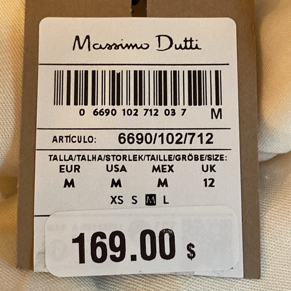 Massimo Dutti White Midi Dress - Picture 5 of 9